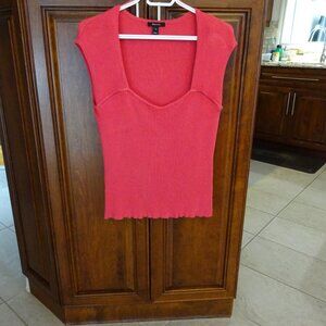 Ribbed Tank Top in Burnt Orange